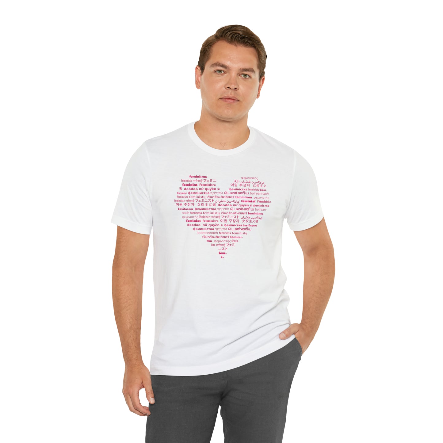 I Love Feminist21 Unisex T-Shirt Unisex Crew Neck T-Shirt (S-3XL)