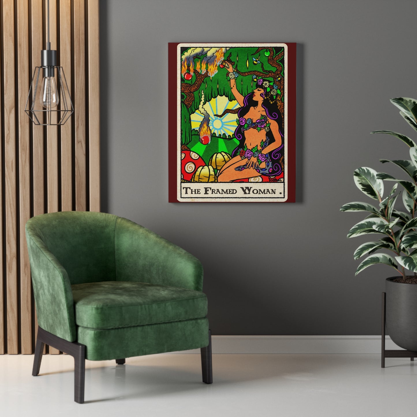 The Framed Woman Stretched Canvas