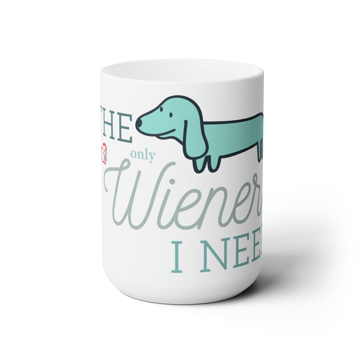 I Love Wieners Ceramic Mug 15oz