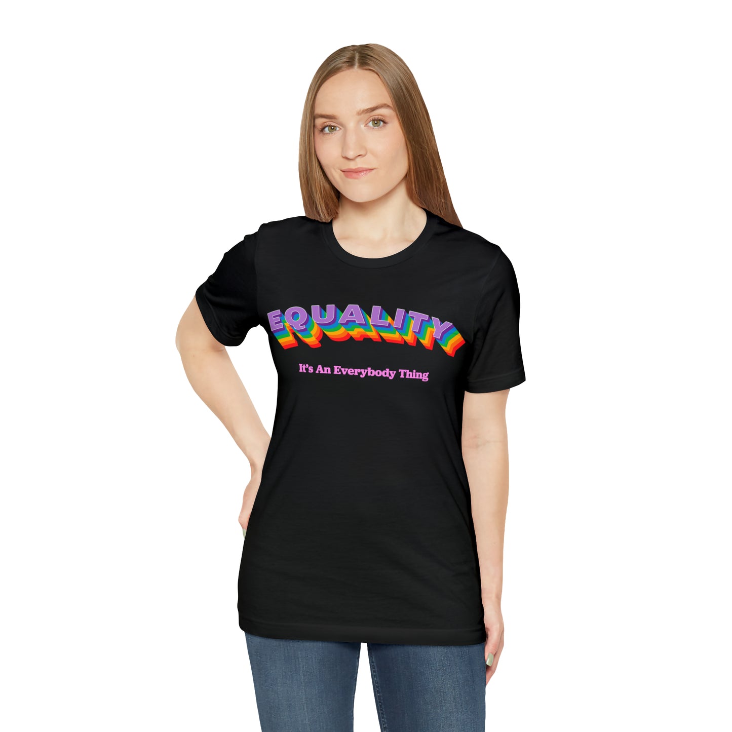Rainbow Equality Crew Neck  Unisex Crew Neck T-Shirt (S-3XL)