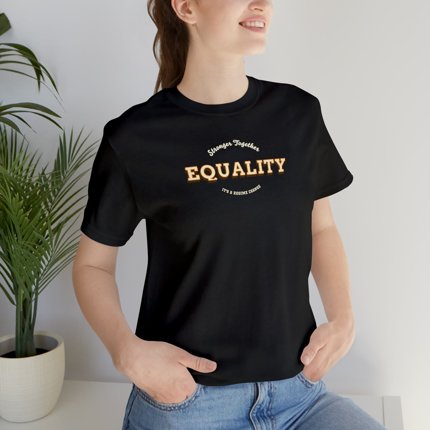 Vintage Equality Crew Neck  Unisex Crew Neck T-Shirt (S-3XL)