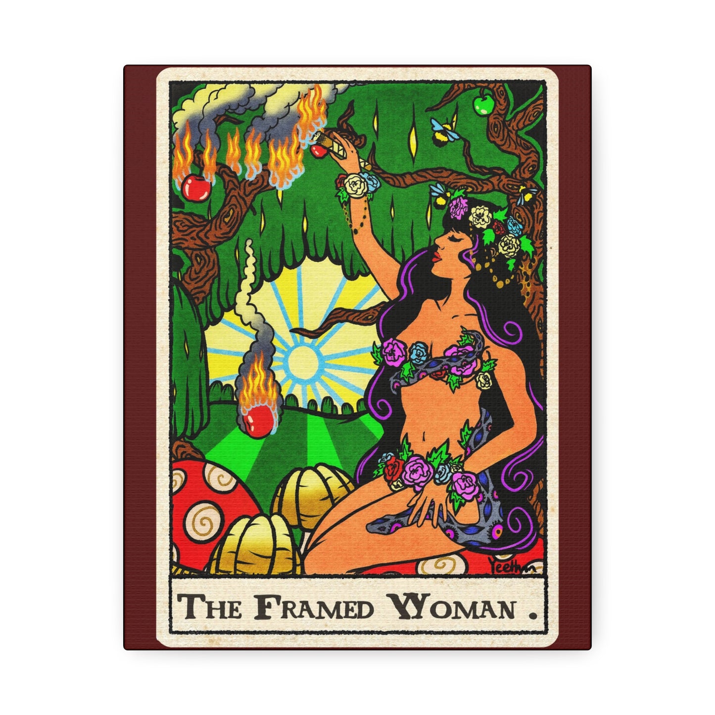 The Framed Woman Stretched Canvas