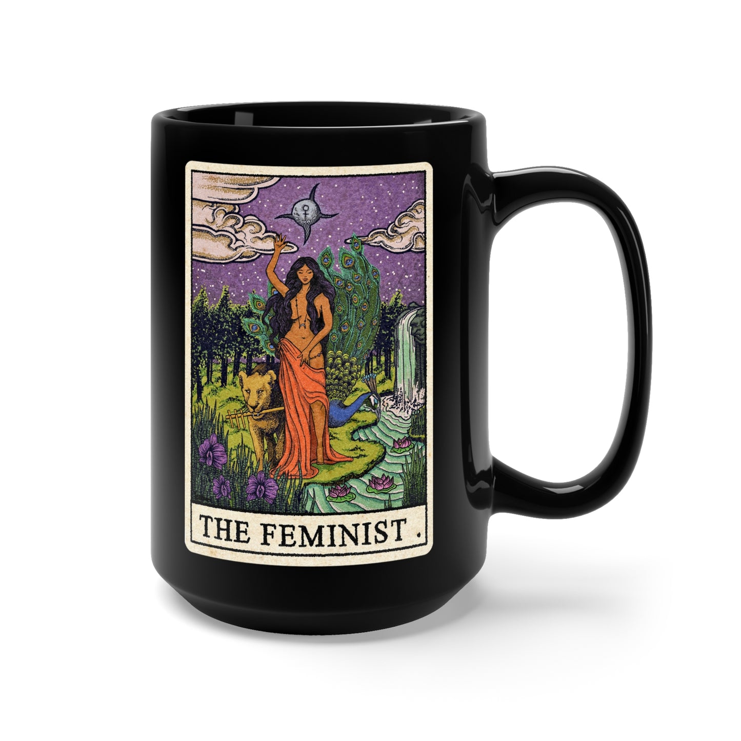 The Feminist Black Ceramic Mug 15oz