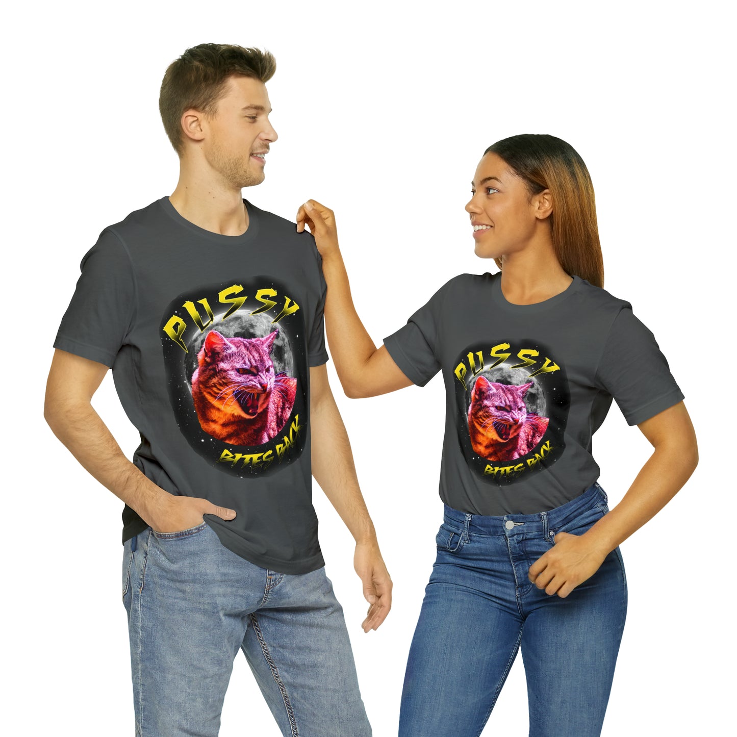 Pussy Bites Back Crew Neck  Unisex Crew Neck T-Shirt (S-3XL)