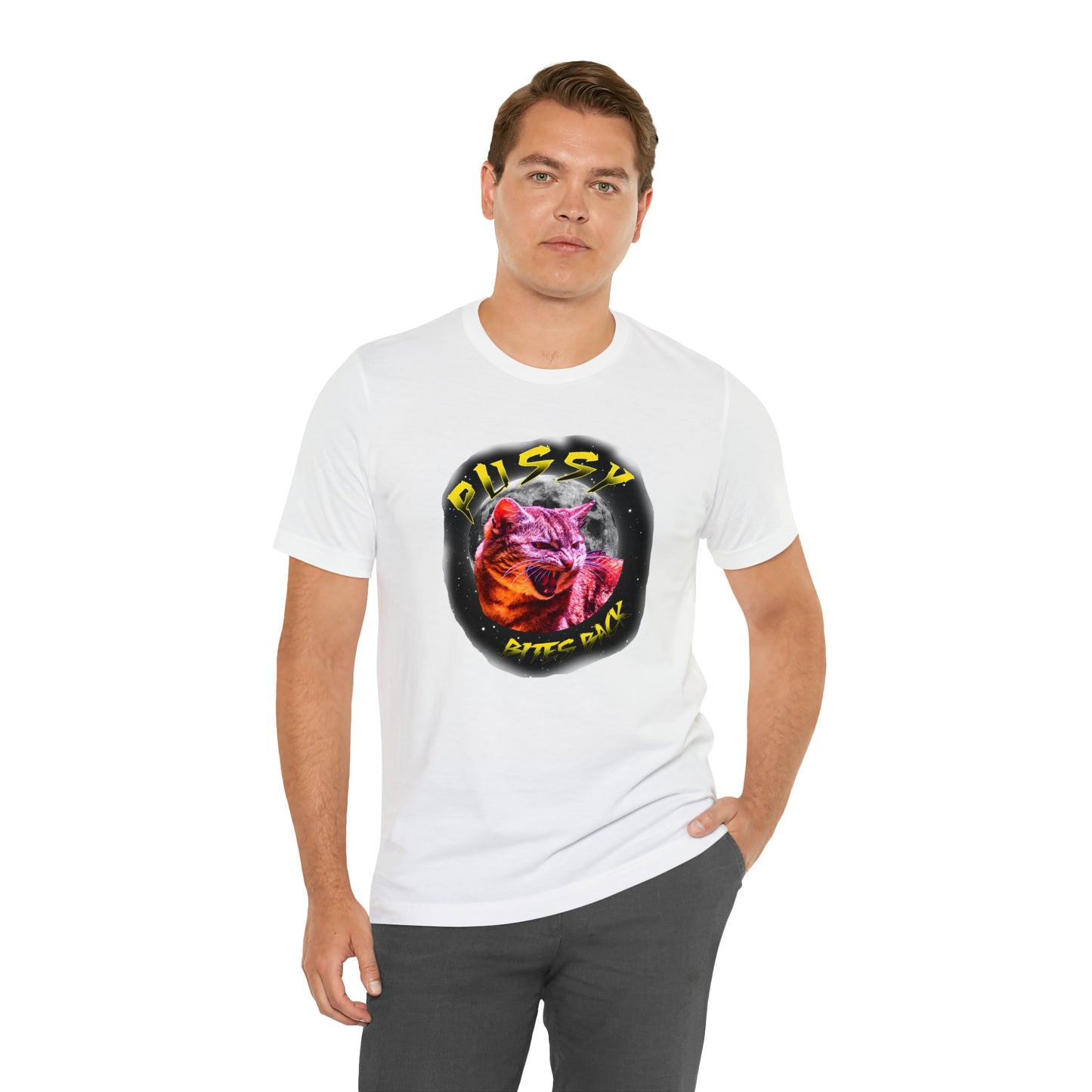 Pussy Bites Back Crew Neck  Unisex Crew Neck T-Shirt (S-3XL)