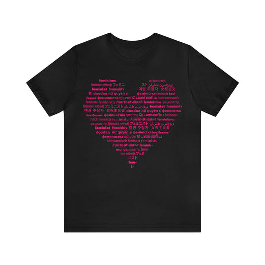 I Love Feminist21 Unisex T-Shirt Unisex Crew Neck T-Shirt (S-3XL)