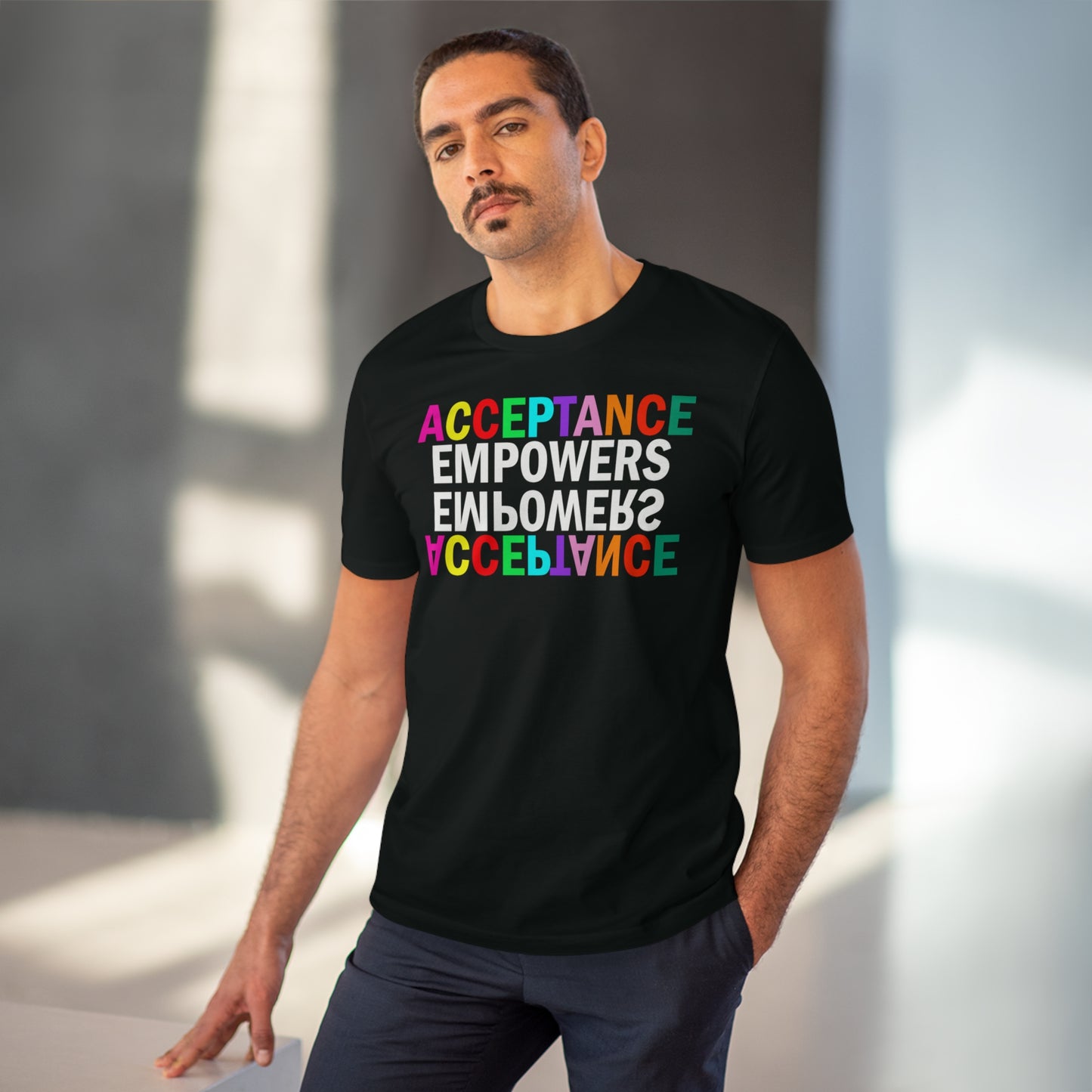 Acceptance Empowers Empowers Acceptance Unisex Organic Cotton T-Shirt (Size to 5XL)