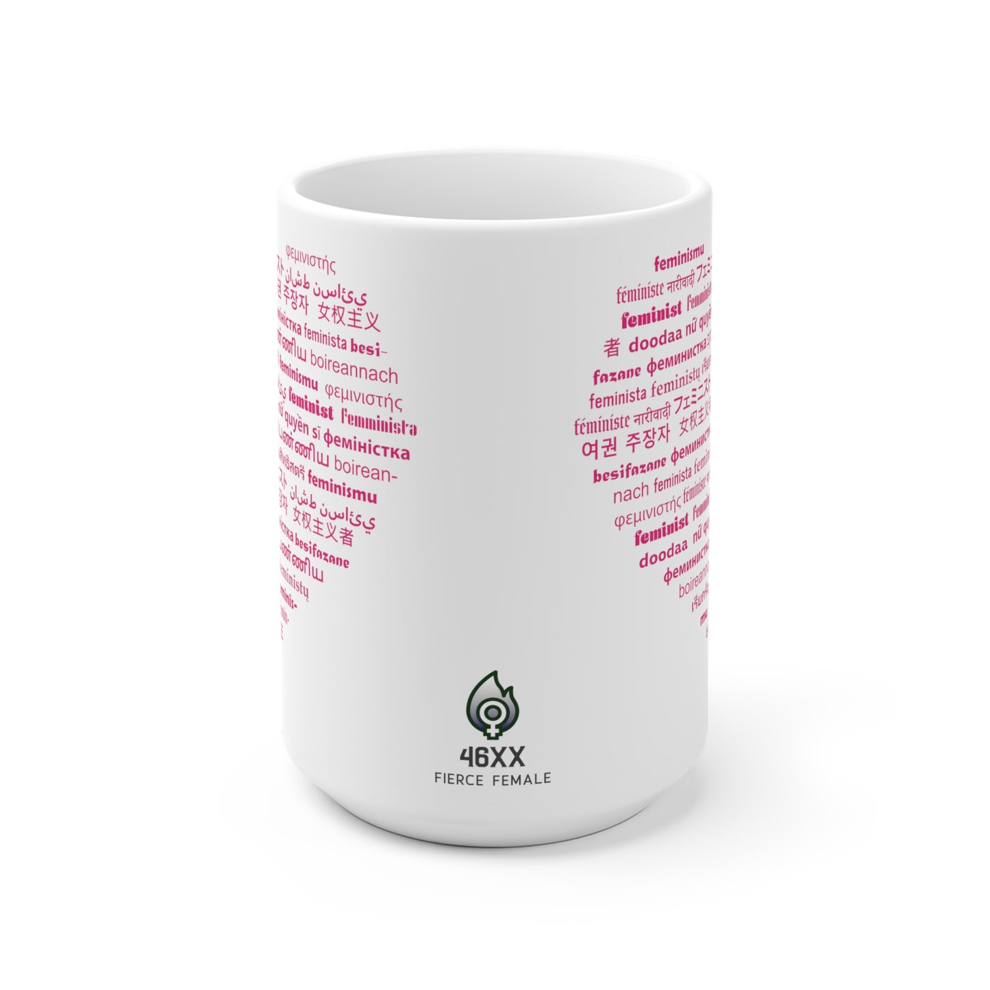 Feminist21 Heart White Ceramic Mug
