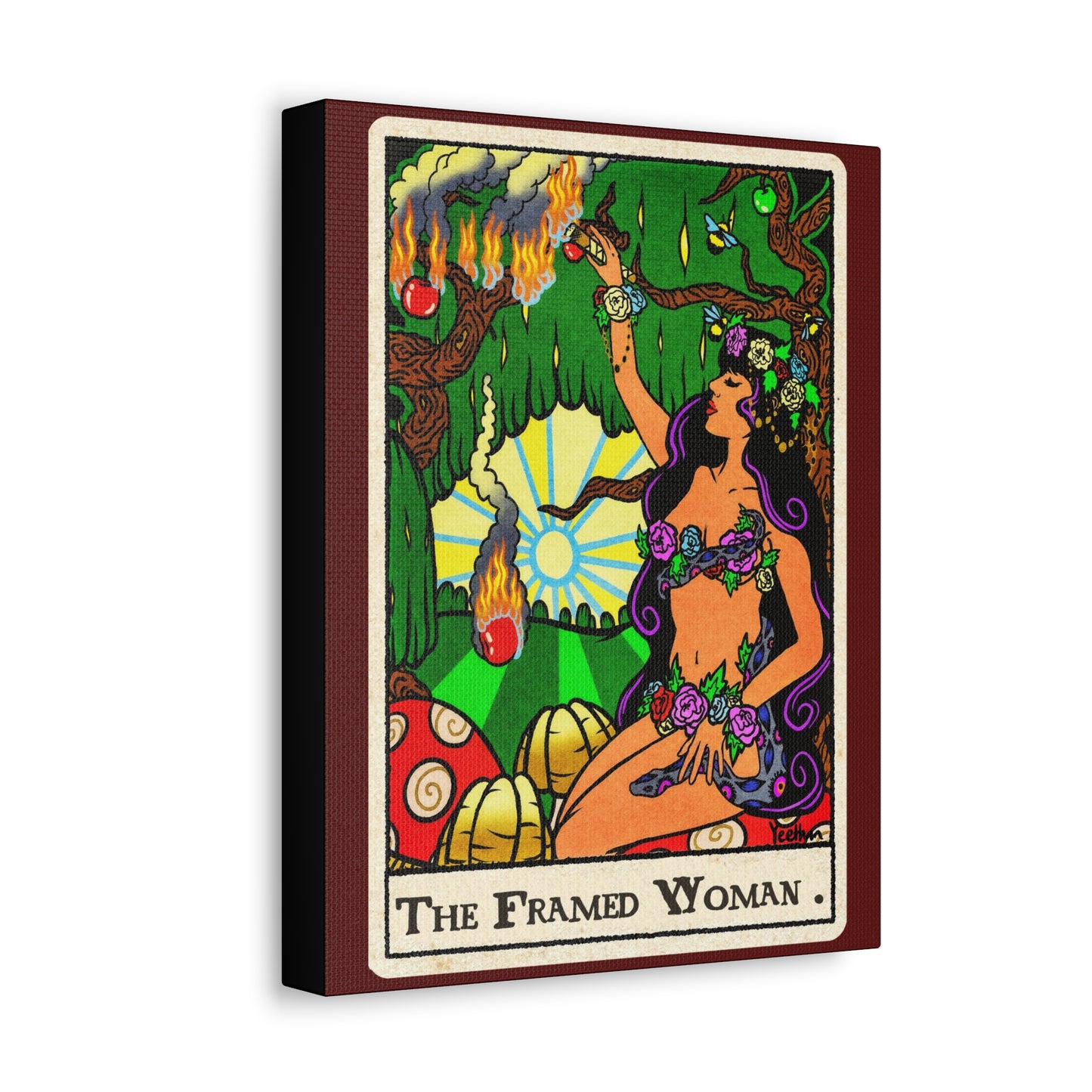 The Framed Woman Stretched Canvas