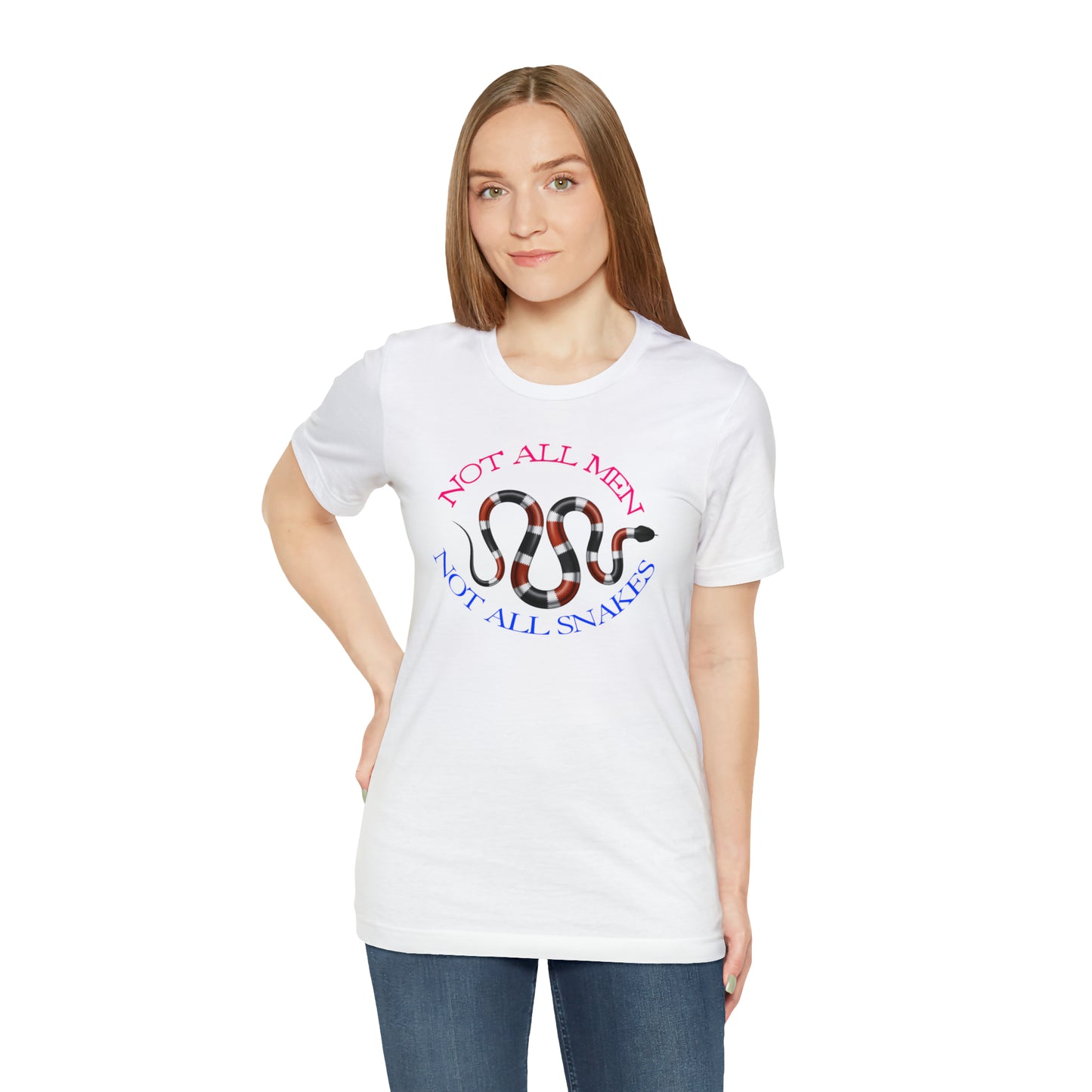 Not All Snakes Unisex Crew Neck T-Shirt (Coral) (S-3XL)