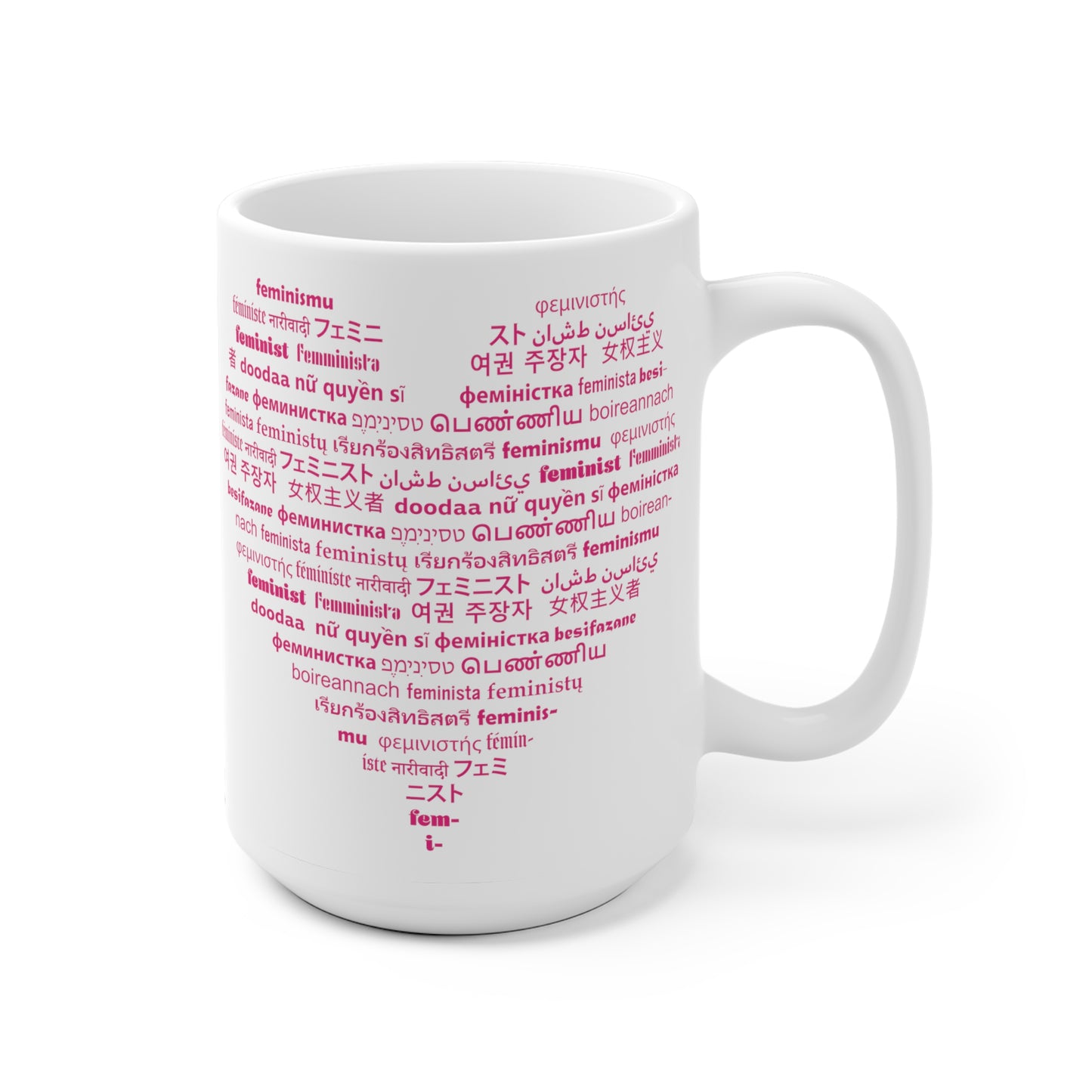 Feminist21 Heart White Ceramic Mug