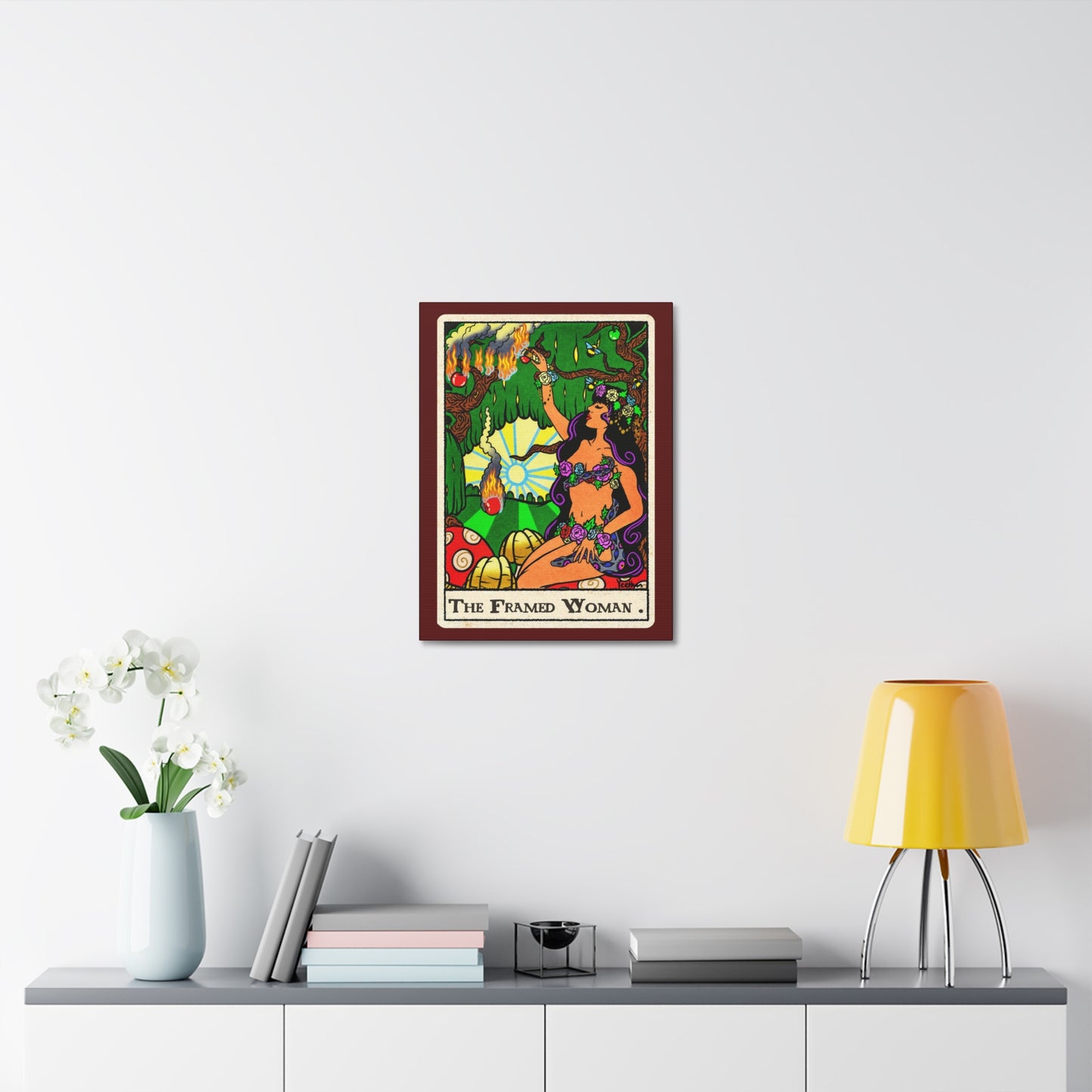 The Framed Woman Stretched Canvas