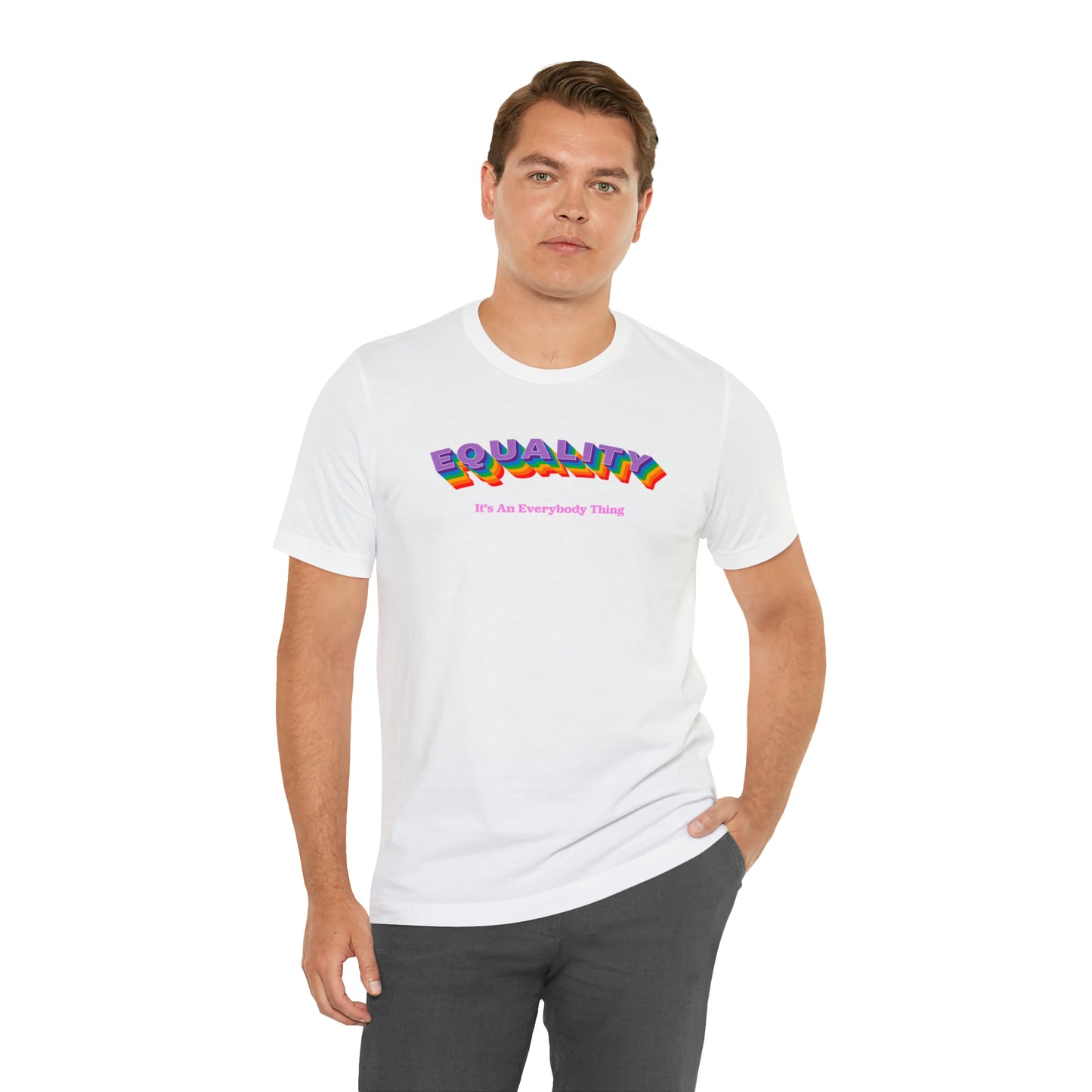 Rainbow Equality Crew Neck  Unisex Crew Neck T-Shirt (S-3XL)