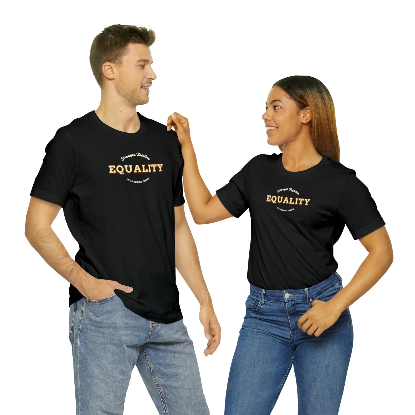 Vintage Equality Crew Neck  Unisex Crew Neck T-Shirt (S-3XL)