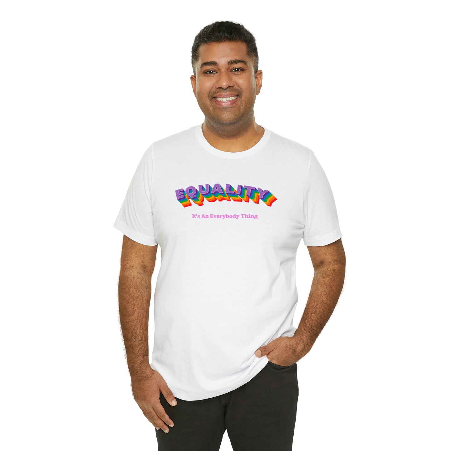 Rainbow Equality Crew Neck  Unisex Crew Neck T-Shirt (S-3XL)