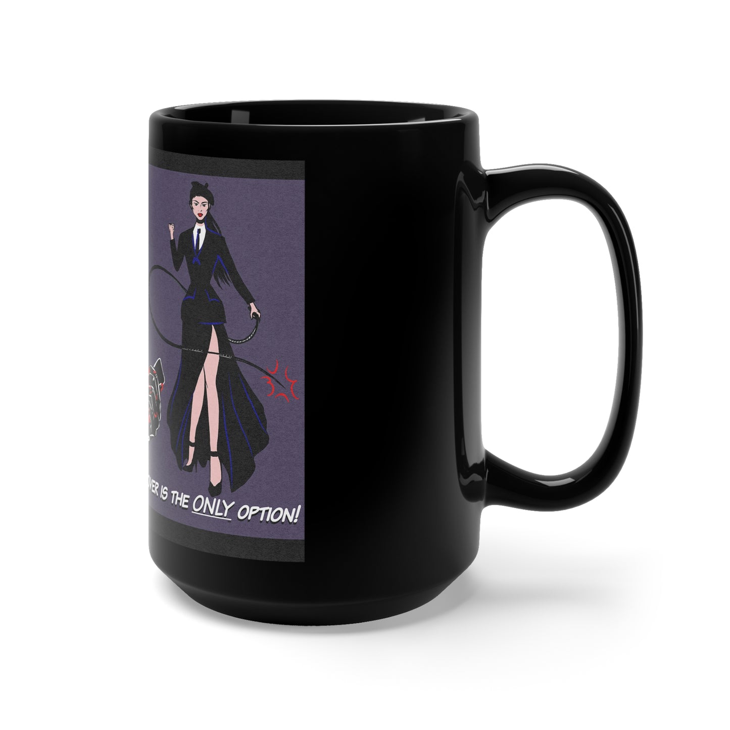 Hostile Take Over by Yeethan Black Ceramic Mug 15oz