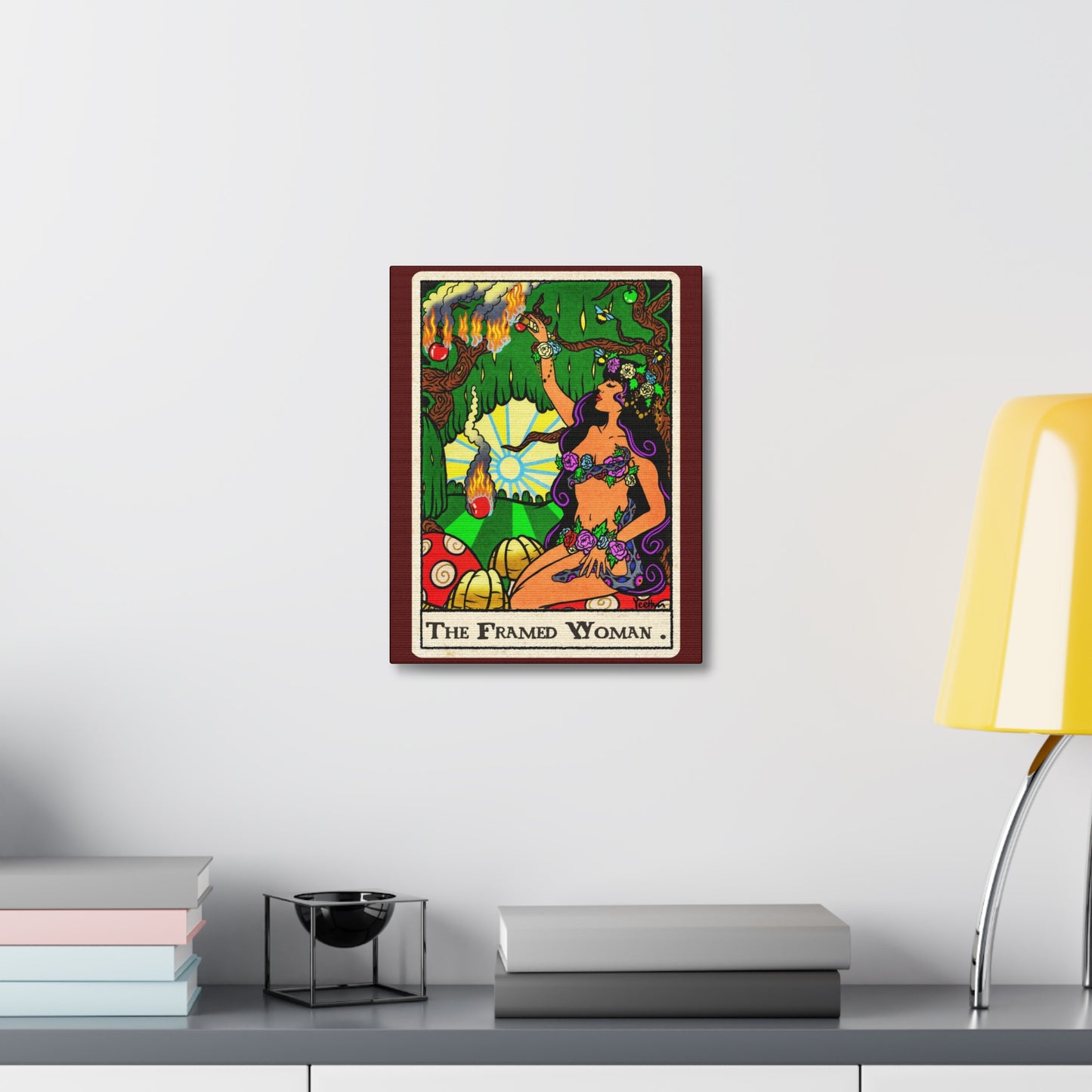 The Framed Woman Stretched Canvas