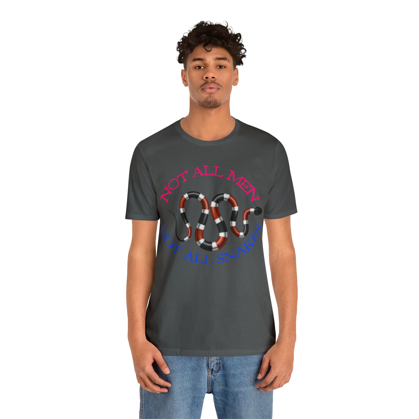 Not All Snakes Unisex Crew Neck T-Shirt (Coral) (S-3XL)