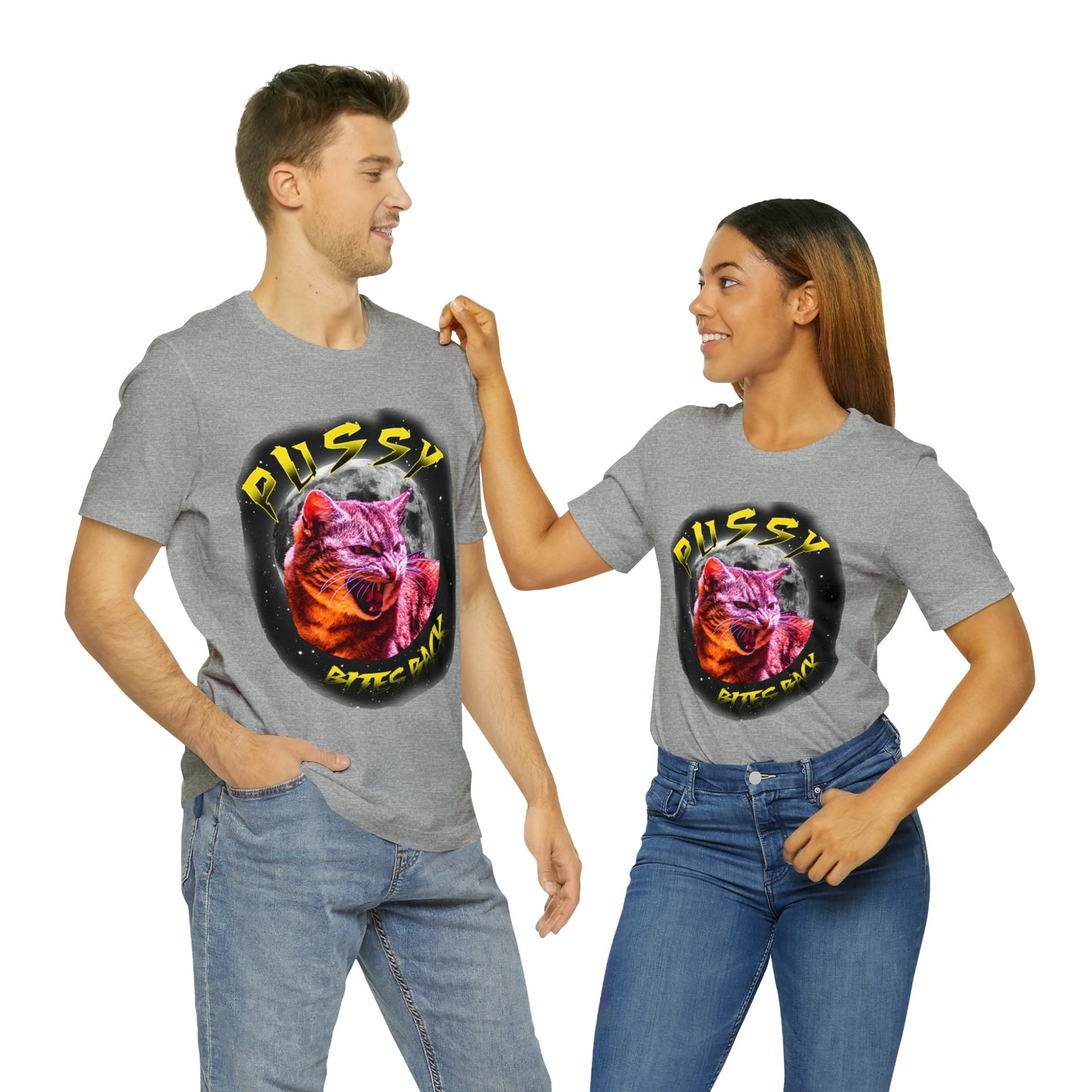 Pussy Bites Back Crew Neck  Unisex Crew Neck T-Shirt (S-3XL)