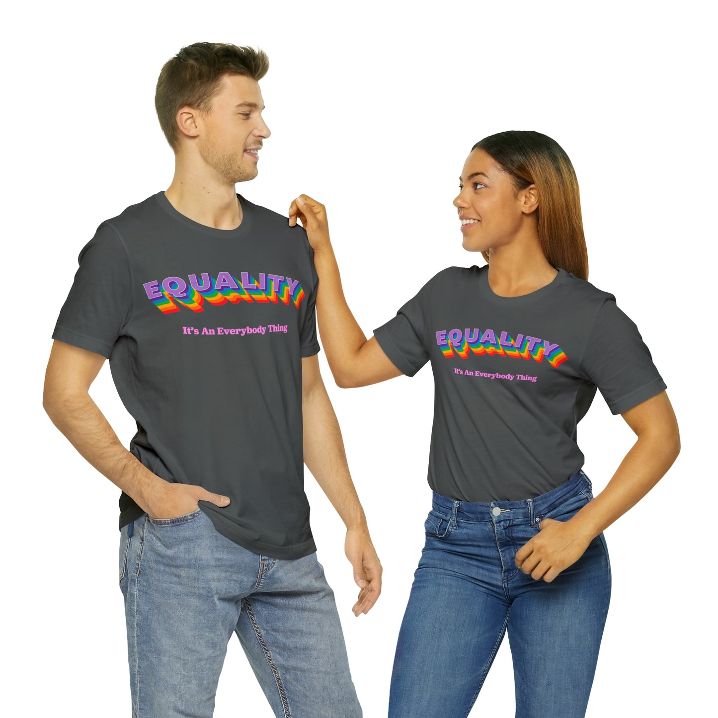 Rainbow Equality Crew Neck  Unisex Crew Neck T-Shirt (S-3XL)