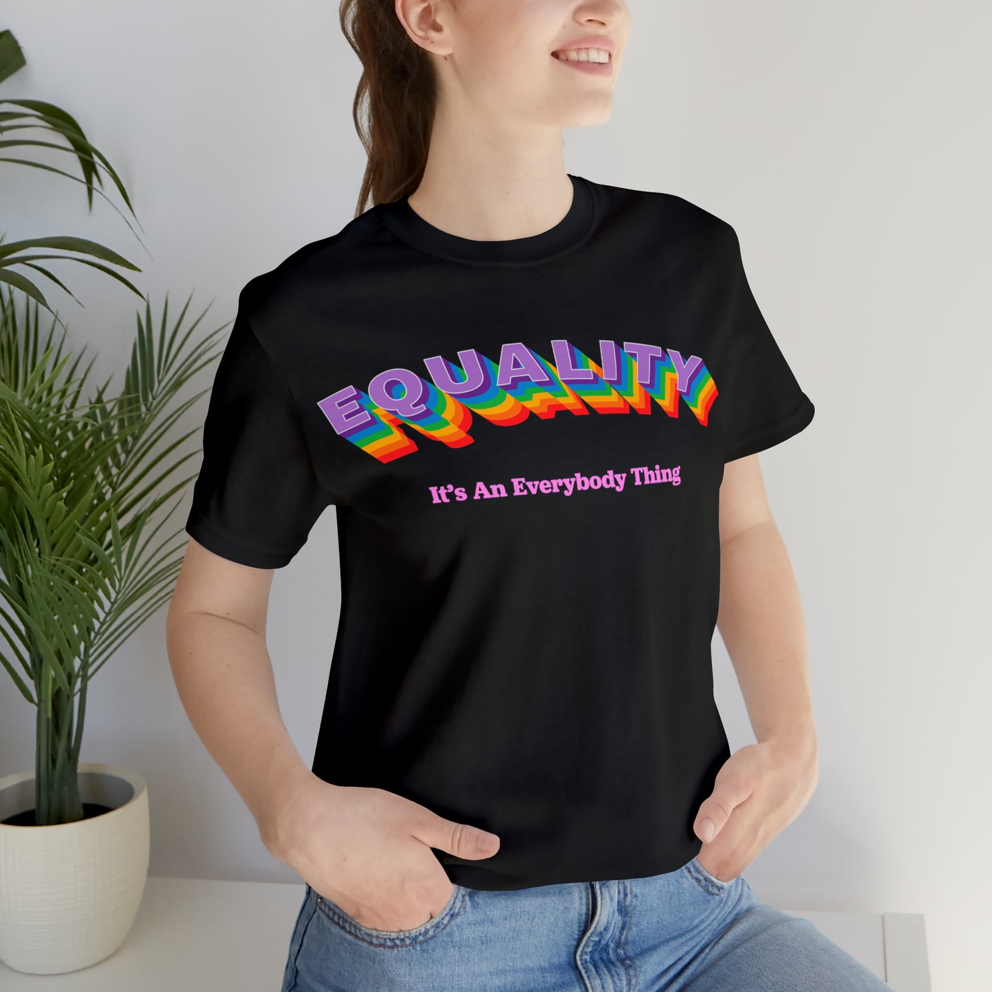 Rainbow Equality Crew Neck  Unisex Crew Neck T-Shirt (S-3XL)