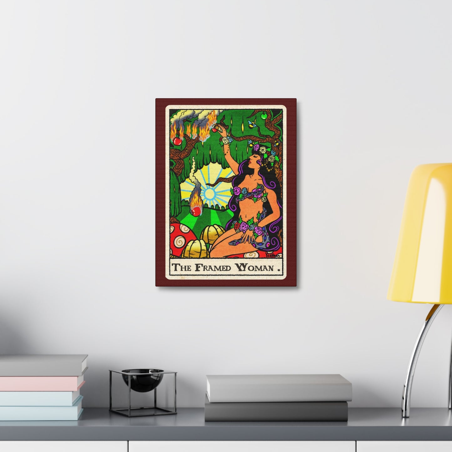 The Framed Woman Stretched Canvas
