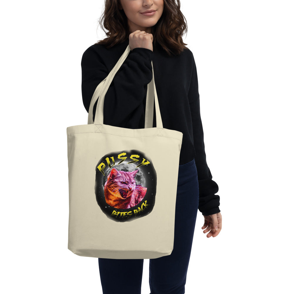 Pussy Bites Back Feminist Themed Premium Eco Tote Bag - FeministASP