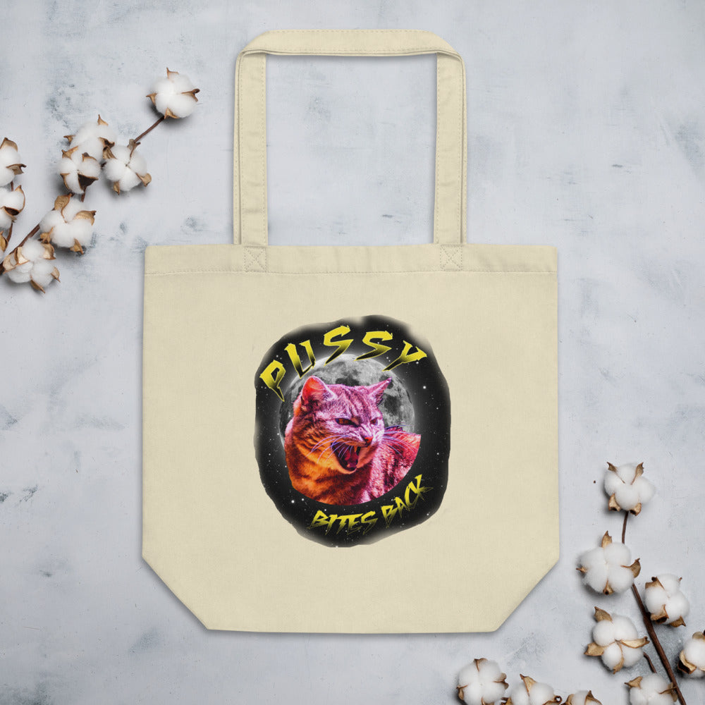 Pussy Bites Back Feminist Themed Premium Eco Tote Bag - FeministASP