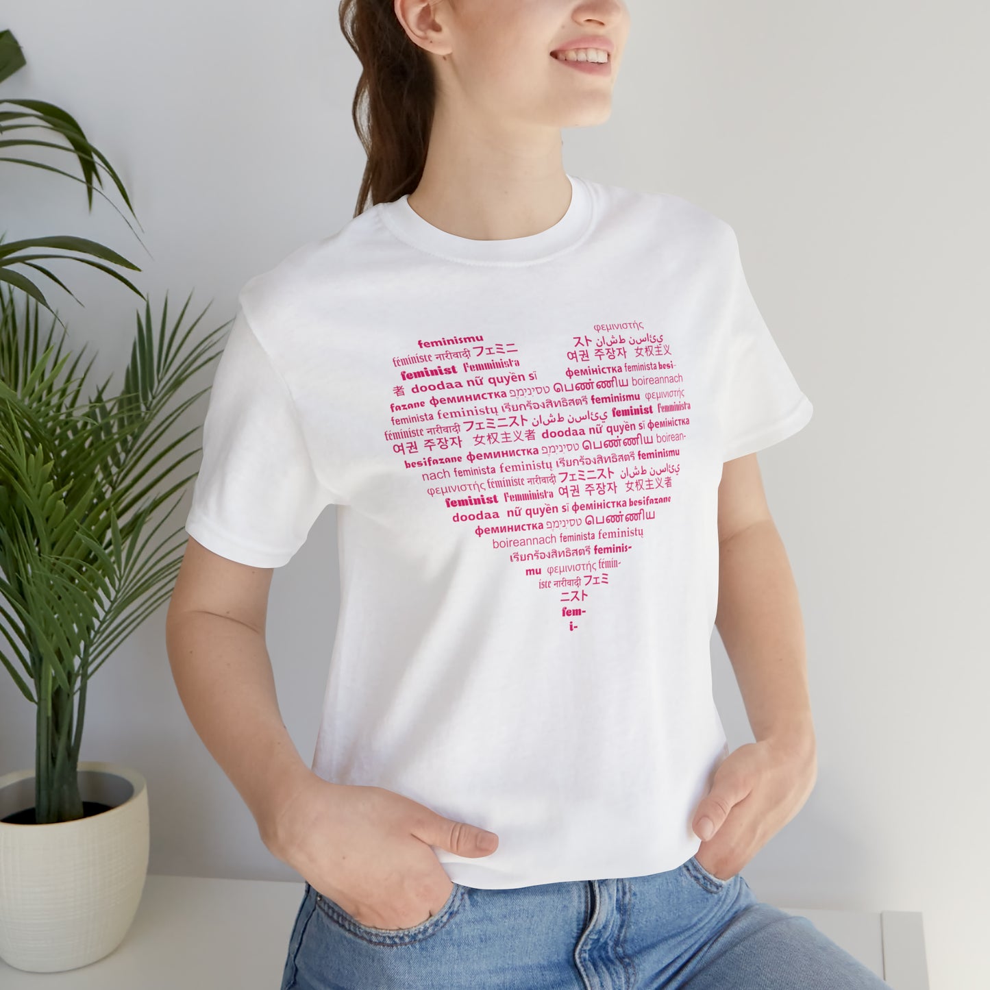 I Love Feminist21 Unisex T-Shirt Unisex Crew Neck T-Shirt (S-3XL)