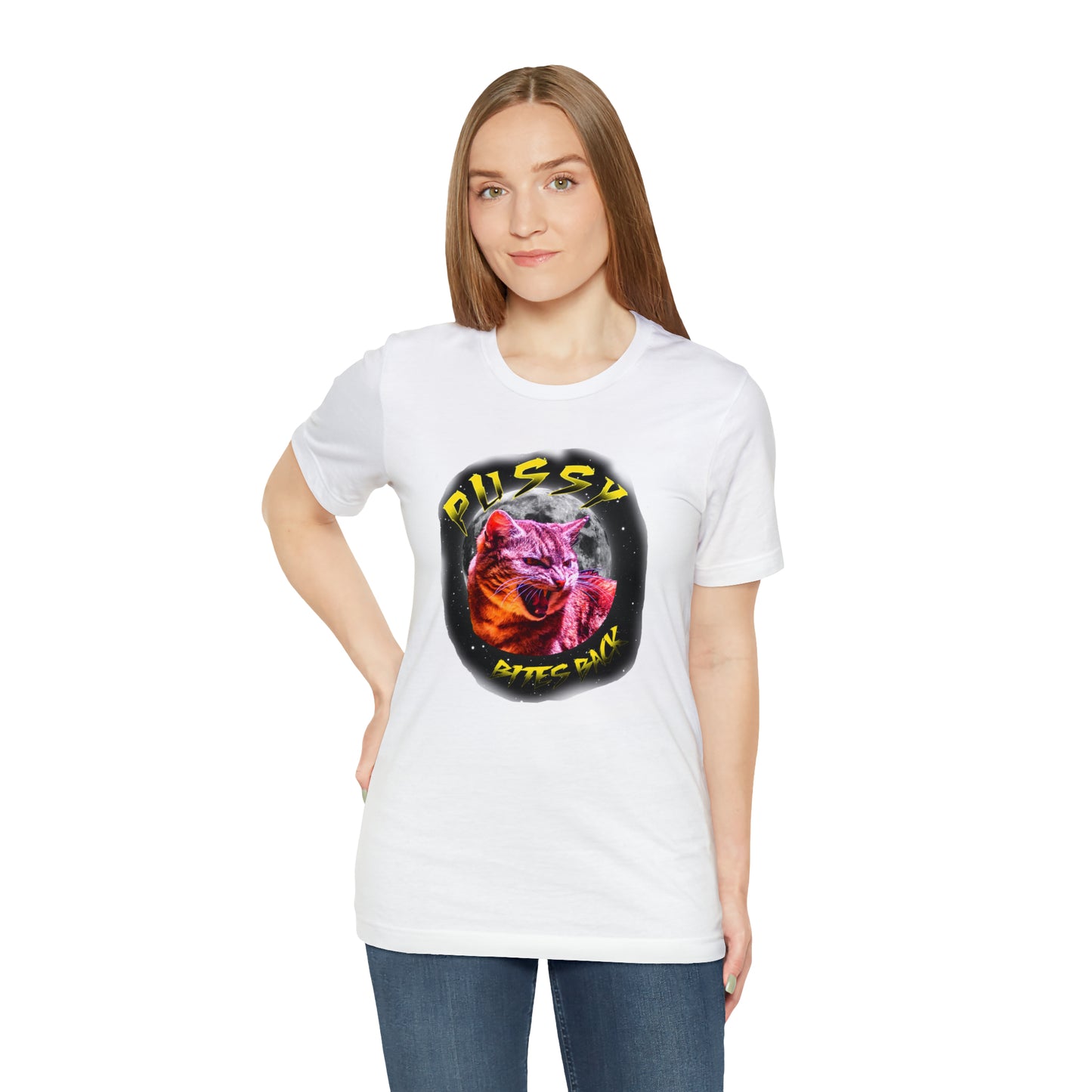 Pussy Bites Back Crew Neck  Unisex Crew Neck T-Shirt (S-3XL)