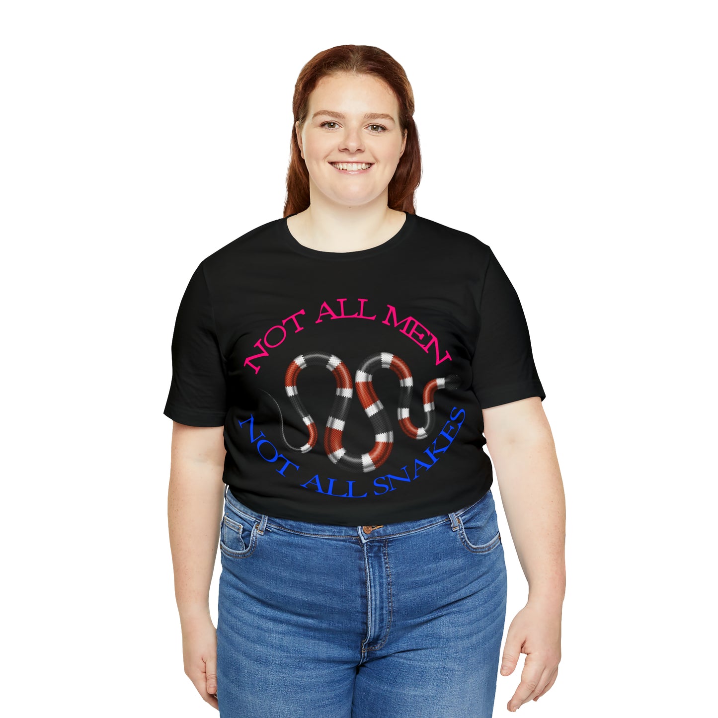 Not All Snakes Unisex Crew Neck T-Shirt (Coral) (S-3XL)