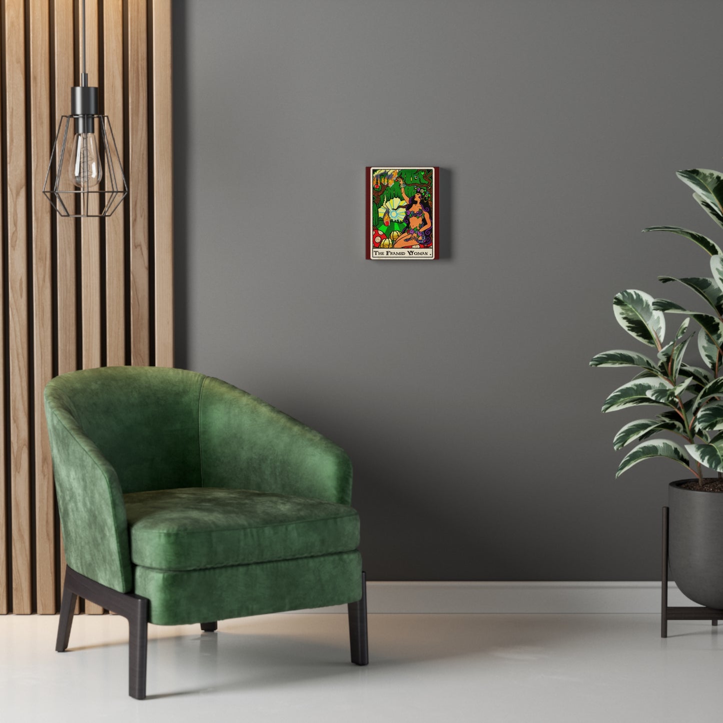 The Framed Woman Stretched Canvas
