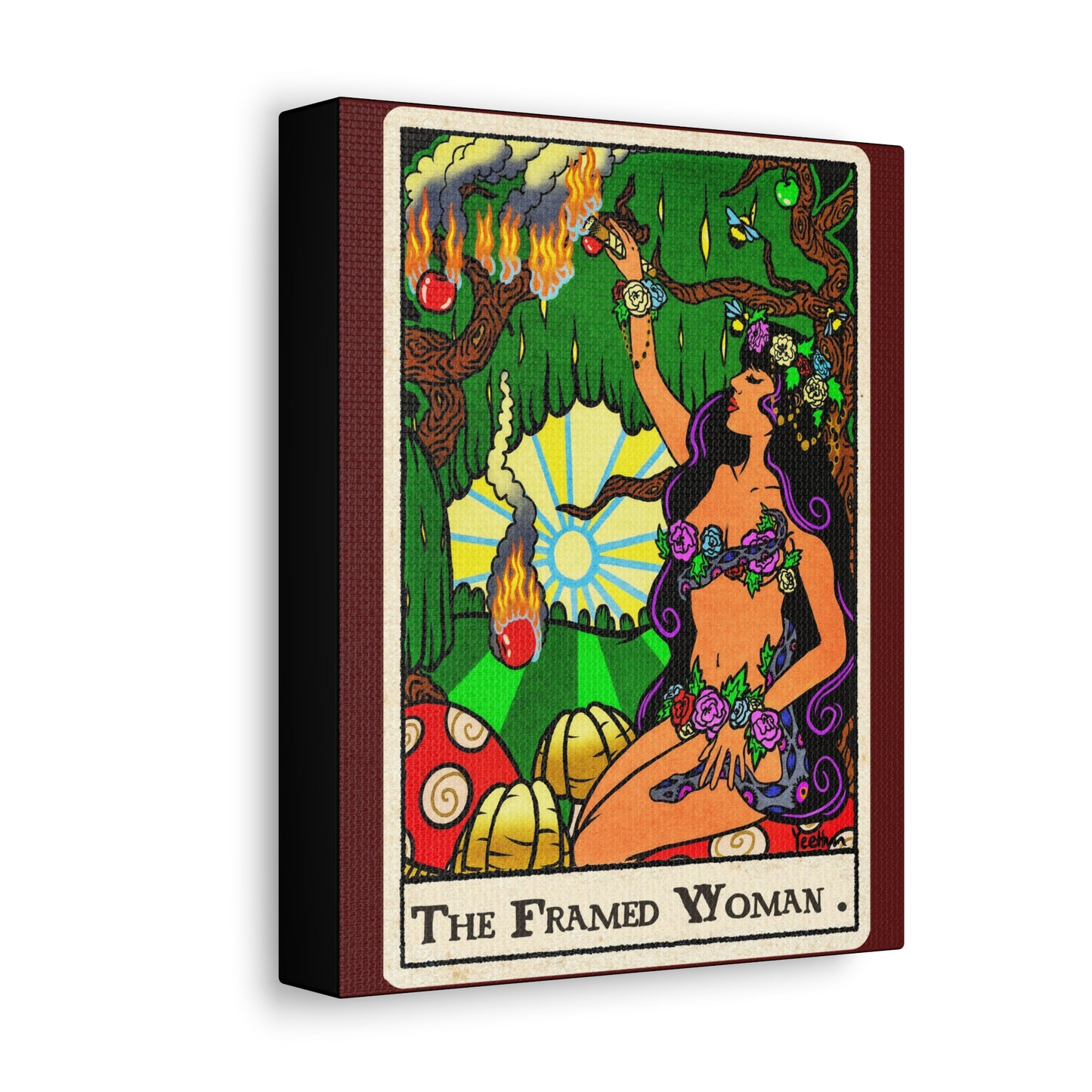 The Framed Woman Stretched Canvas