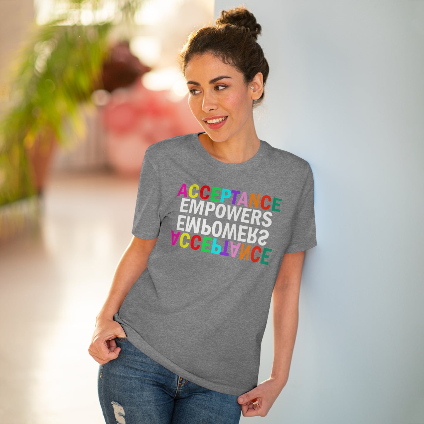 Acceptance Empowers Empowers Acceptance Unisex Organic Cotton T-Shirt (Size to 5XL)
