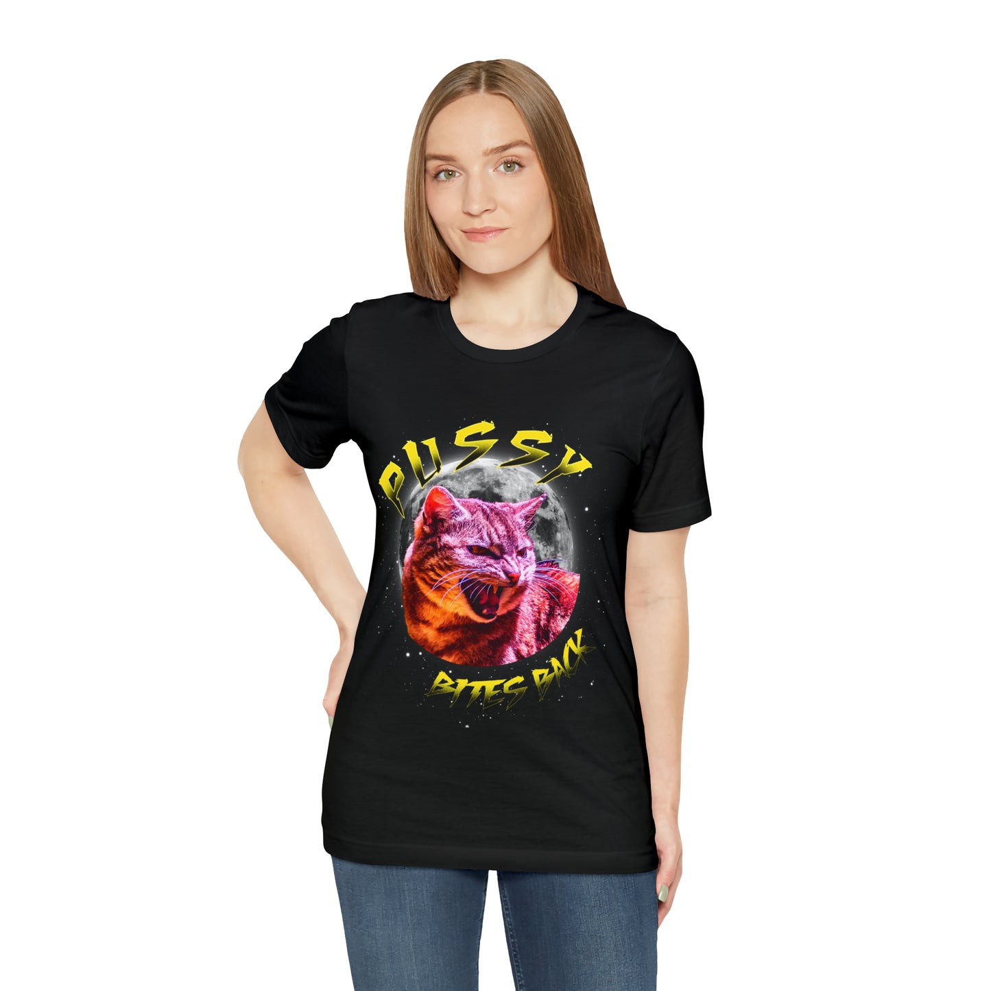 Pussy Bites Back Crew Neck  Unisex Crew Neck T-Shirt (S-3XL)
