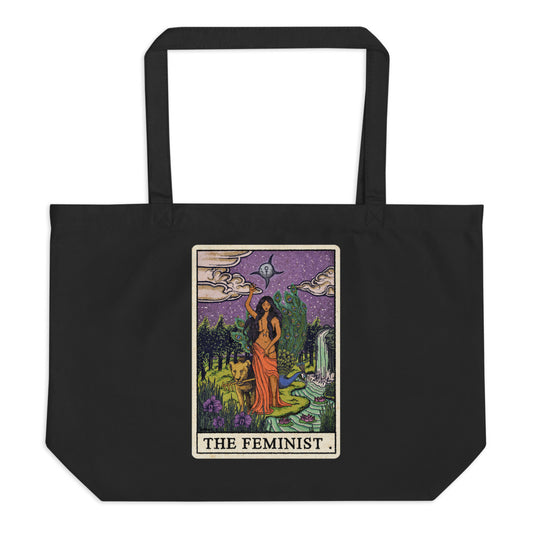 "The Feminist" Organic Extra Large Premium Canvas Tote Bags