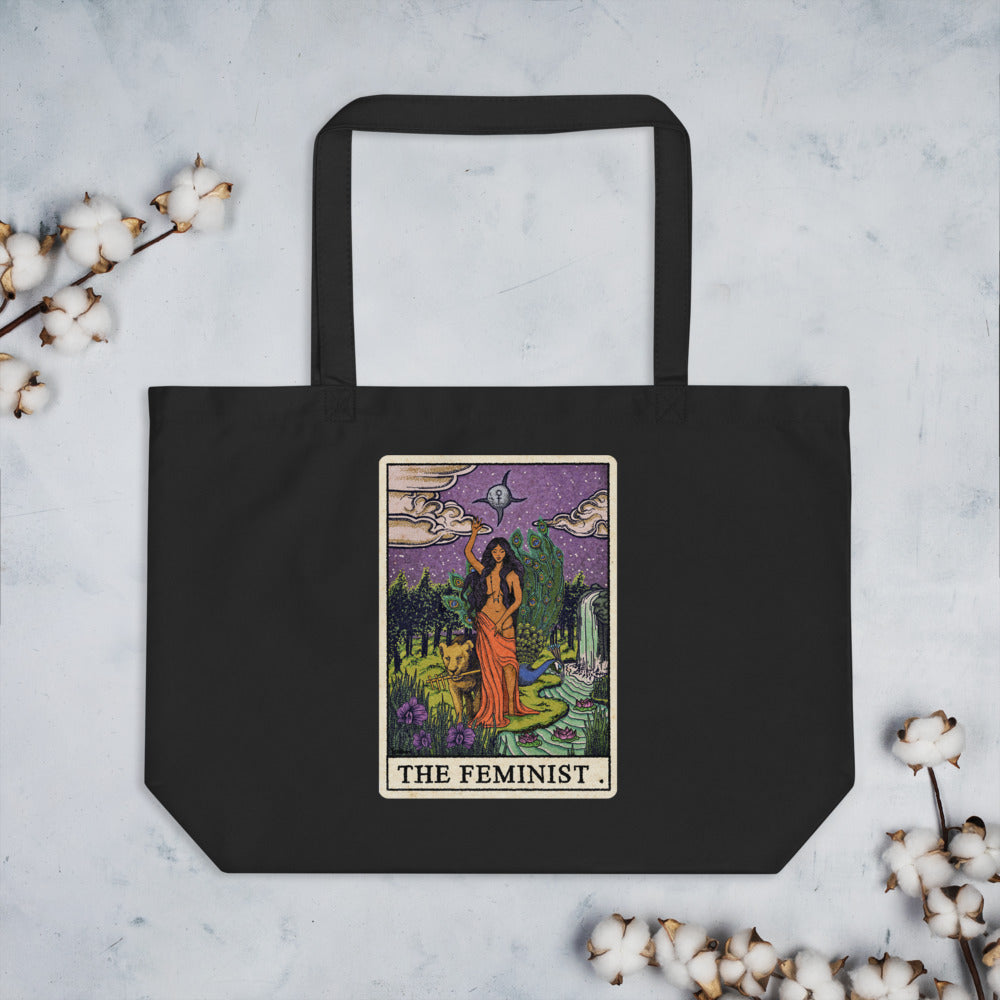 "The Feminist" Organic Extra Large Premium Canvas Tote Bags