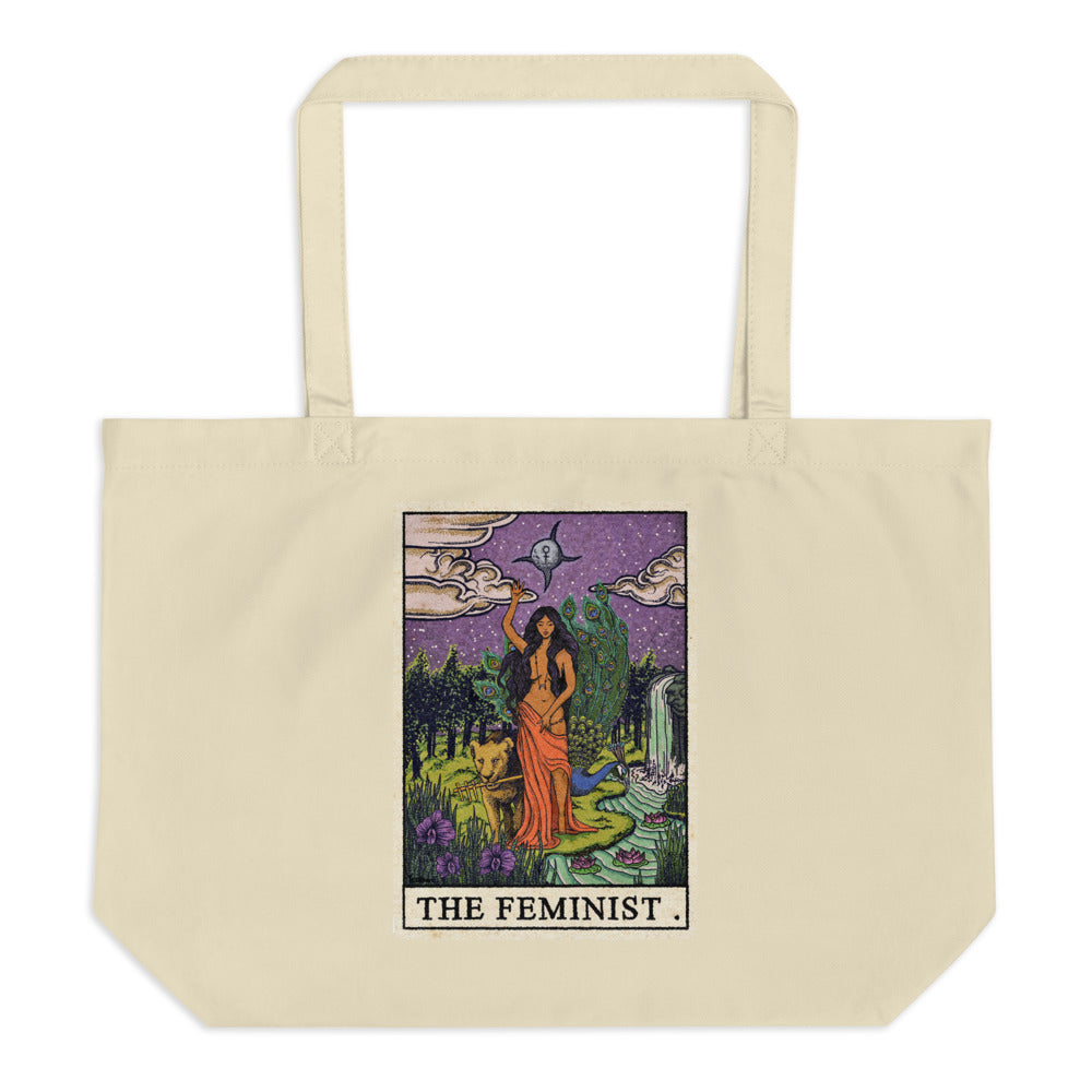 "The Feminist" Organic Extra Large Premium Canvas Tote Bags