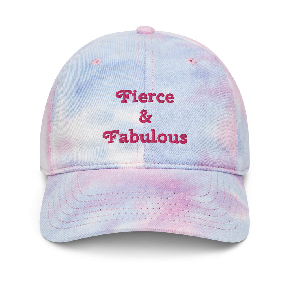 "Fierce & Fabulous" Tie-dye Baseball Cap